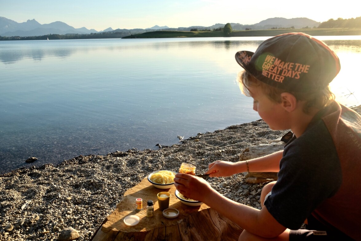 Outville_Family Bikepacking_Staffelsee_Forggensee_bester Dinner spot