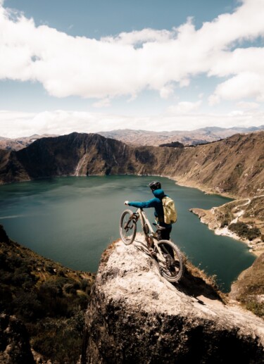 Blick auf den Kratersee des Quilotoa