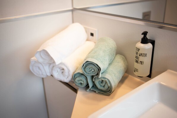 Badezimmer in der Cabin; Foto: Lena Everding, cabinski GmbH